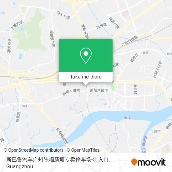斯巴鲁汽车广州陈唱新塘专卖停车场-出入口 map
