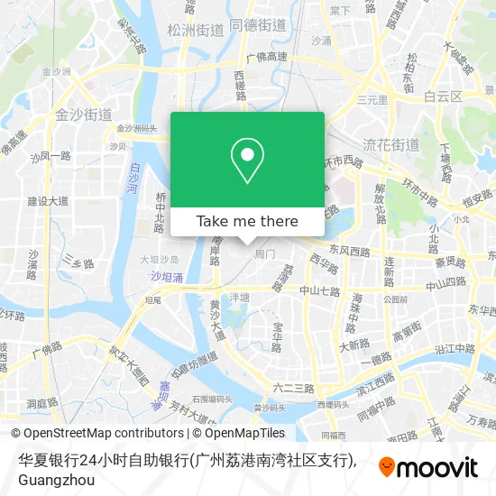 华夏银行24小时自助银行(广州荔港南湾社区支行) map