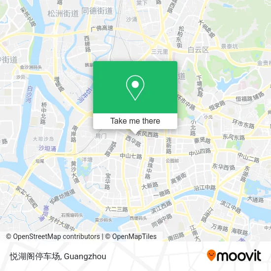 悦湖阁停车场 map