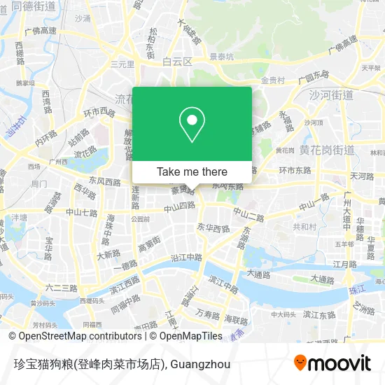 珍宝猫狗粮(登峰肉菜市场店) map