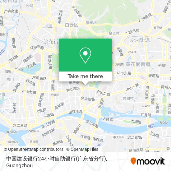 中国建设银行24小时自助银行(广东省分行) map