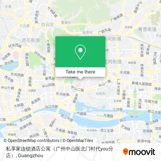 私享家连锁酒店公寓（广州中山医北门时代you分店） map