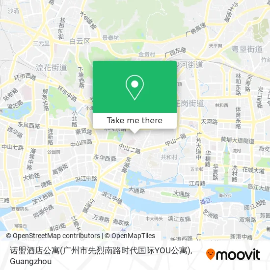诺盟酒店公寓(广州市先烈南路时代国际YOU公寓) map