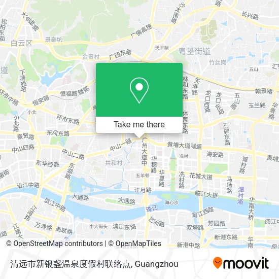 清远市新银盏温泉度假村联络点 map