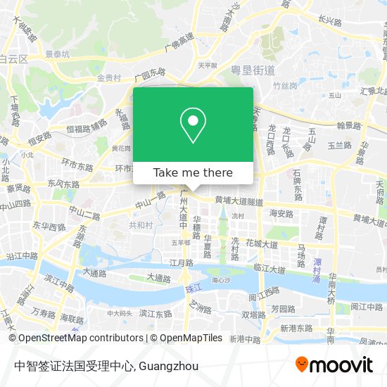 中智签证法国受理中心 map