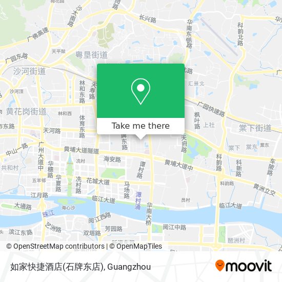 如家快捷酒店(石牌东店) map