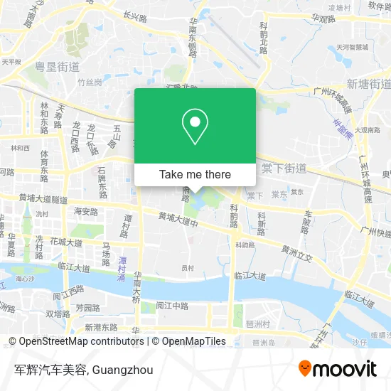 军辉汽车美容 map