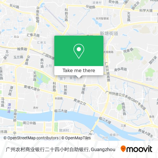 广州农村商业银行二十四小时自助银行 map