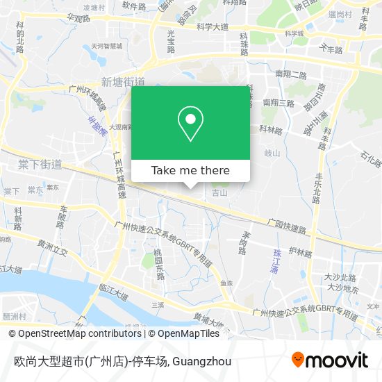 欧尚大型超市(广州店)-停车场 map