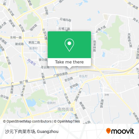 沙元下肉菜市场 map