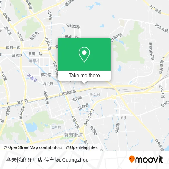 粤来悦商务酒店-停车场 map