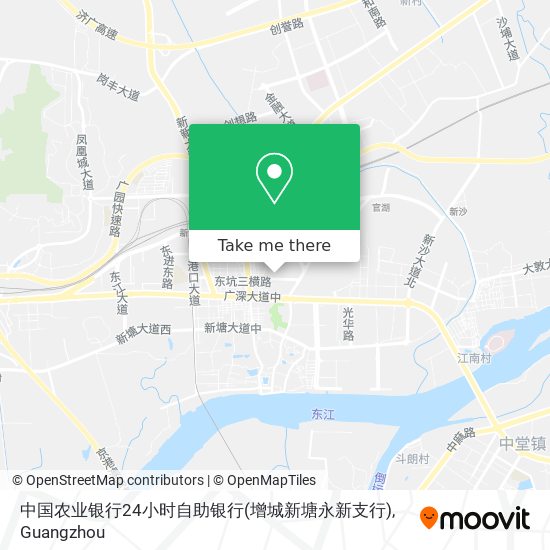 中国农业银行24小时自助银行(增城新塘永新支行) map