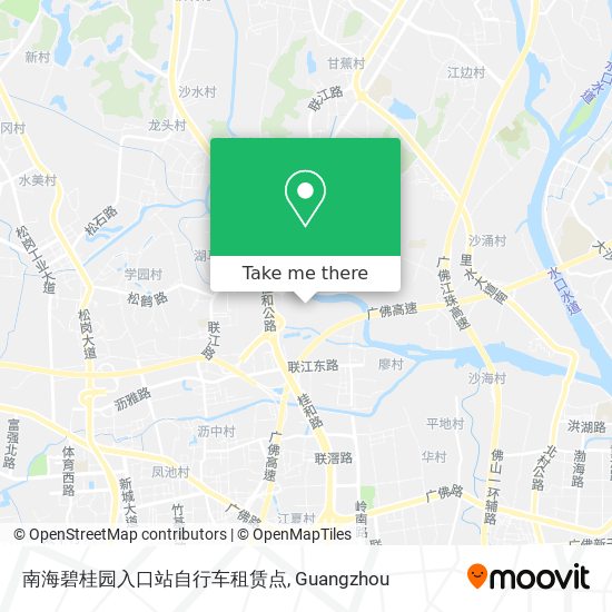 南海碧桂园入口站自行车租赁点 map