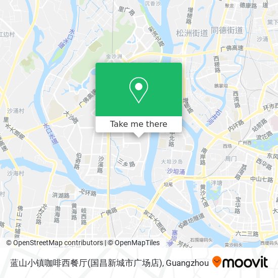 蓝山小镇咖啡西餐厅(国昌新城市广场店) map