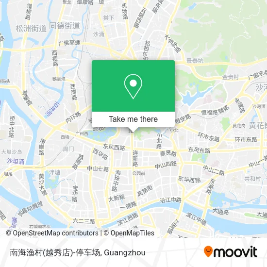 南海渔村(越秀店)-停车场 map