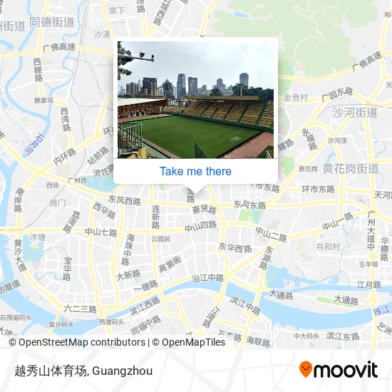 越秀山体育场 map