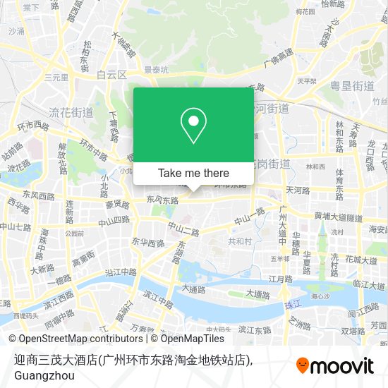 迎商三茂大酒店(广州环市东路淘金地铁站店) map
