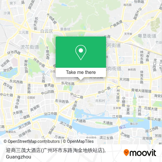 迎商三茂大酒店(广州环市东路淘金地铁站店) map
