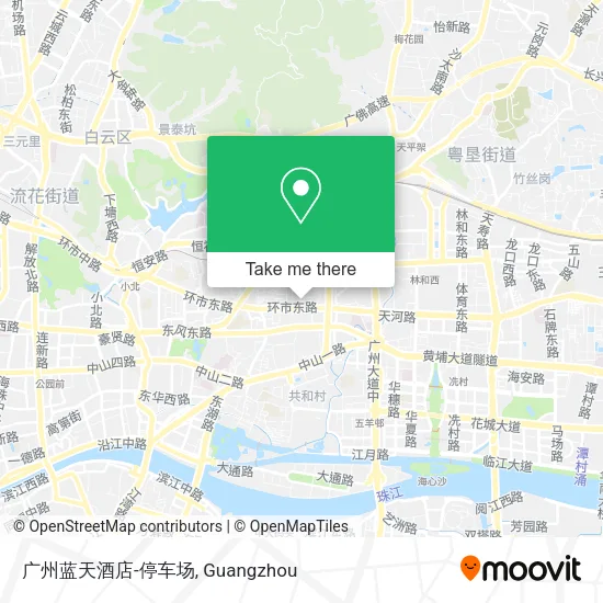 广州蓝天酒店-停车场 map