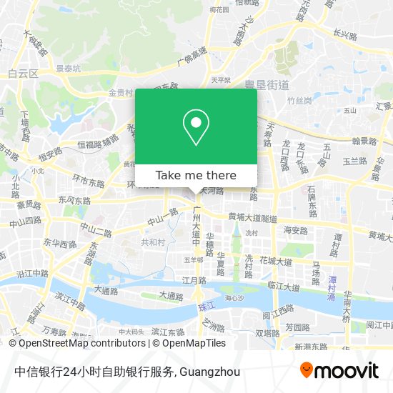 中信银行24小时自助银行服务 map