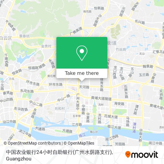 中国农业银行24小时自助银行(广州水荫路支行) map