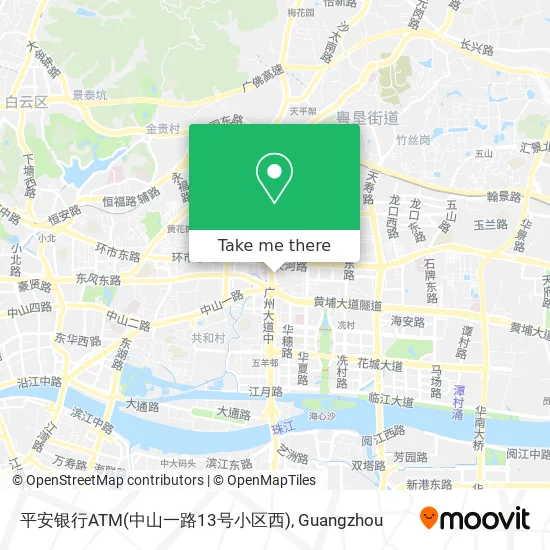 平安银行ATM(中山一路13号小区西) map