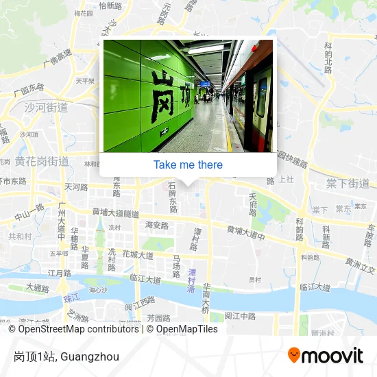 岗顶1站 map