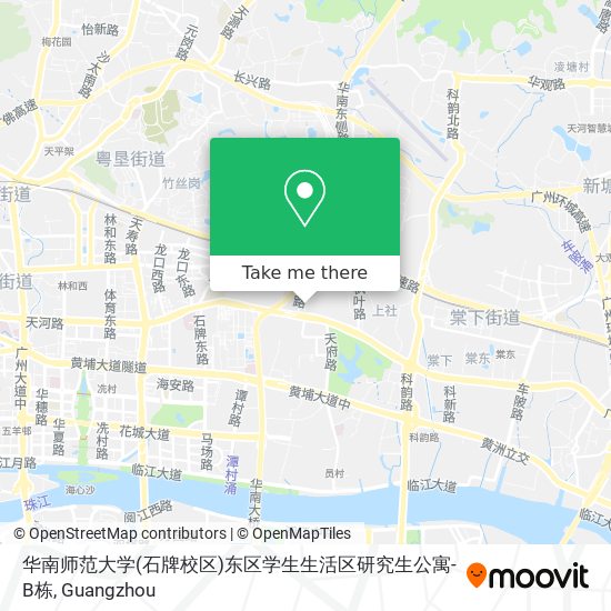 华南师范大学(石牌校区)东区学生生活区研究生公寓-B栋 map