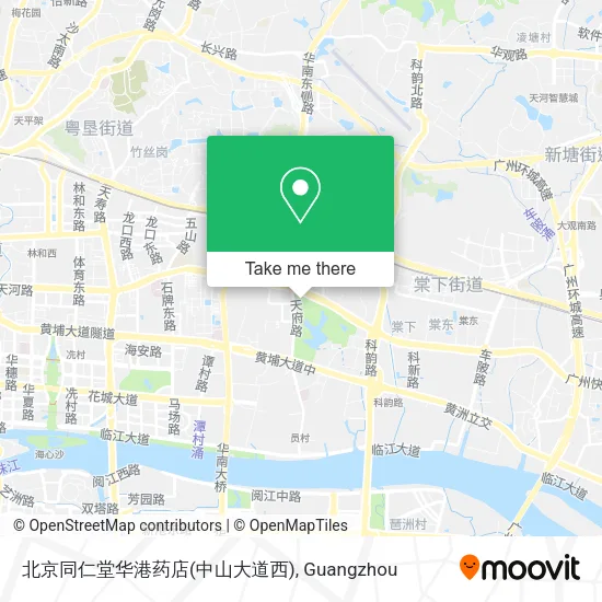 北京同仁堂华港药店(中山大道西) map