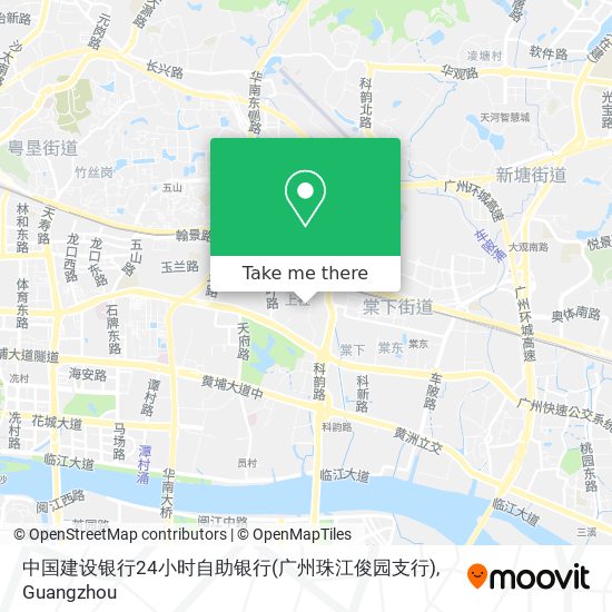 中国建设银行24小时自助银行(广州珠江俊园支行) map