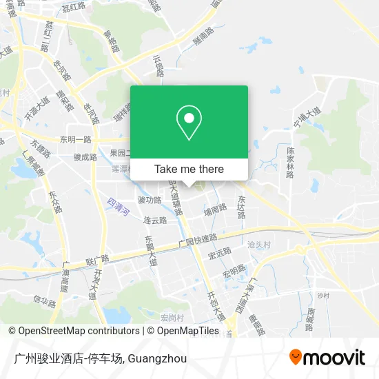 广州骏业酒店-停车场 map