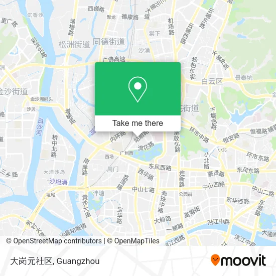 大岗元社区 map