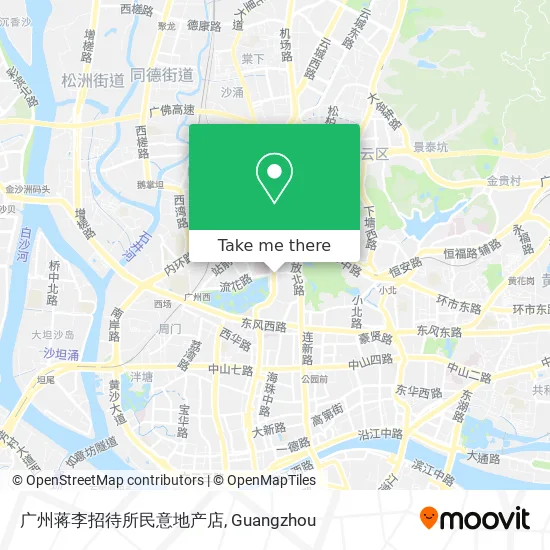 广州蒋李招待所民意地产店 map