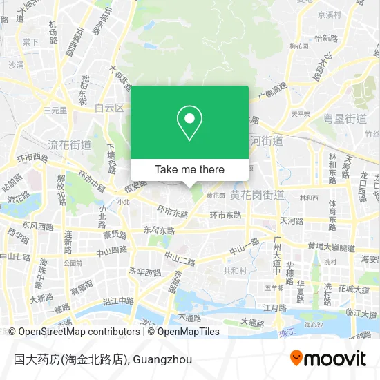 国大药房(淘金北路店) map