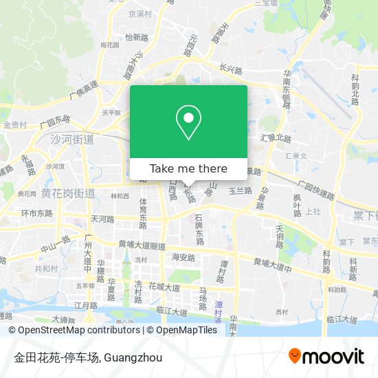 How To Get To 金田花苑 停车场in 石牌街道by Metro Or Bus