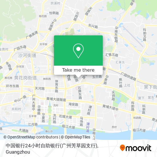 中国银行24小时自助银行(广州芳草园支行) map