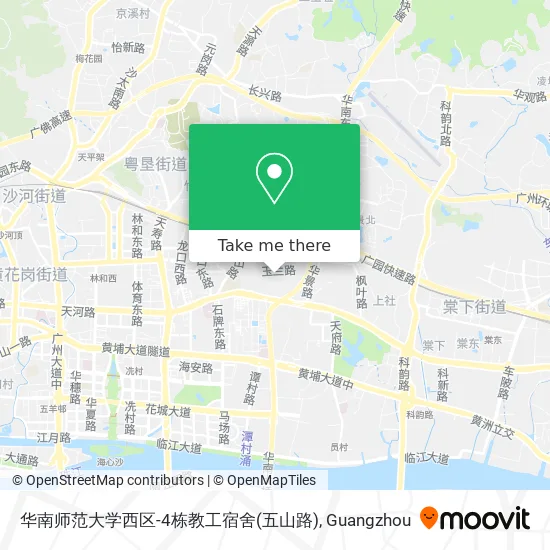 华南师范大学西区-4栋教工宿舍(五山路) map