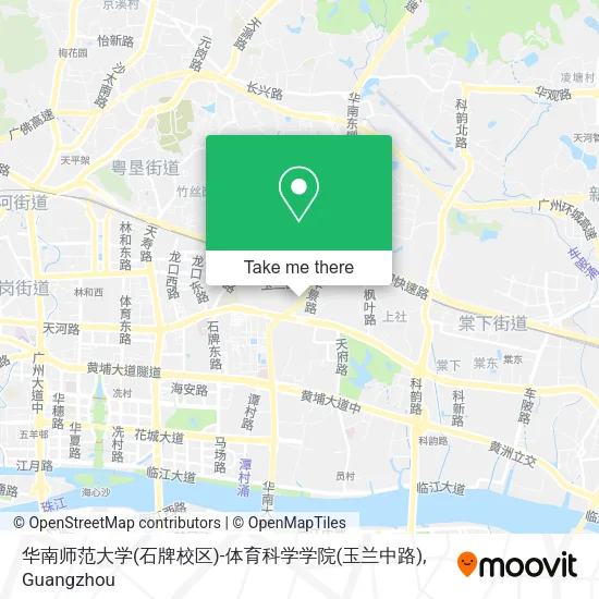 华南师范大学(石牌校区)-体育科学学院(玉兰中路) map