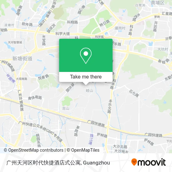 广州天河区时代快捷酒店式公寓 map