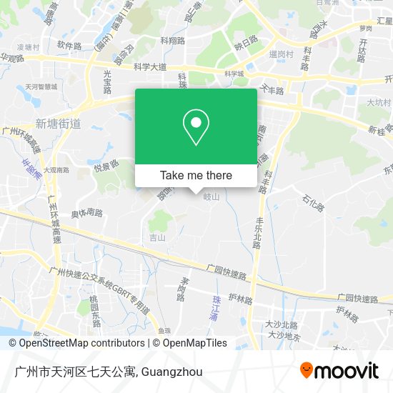 广州市天河区七天公寓 map