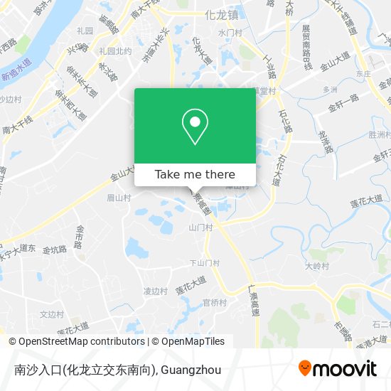 南沙入口(化龙立交东南向) map