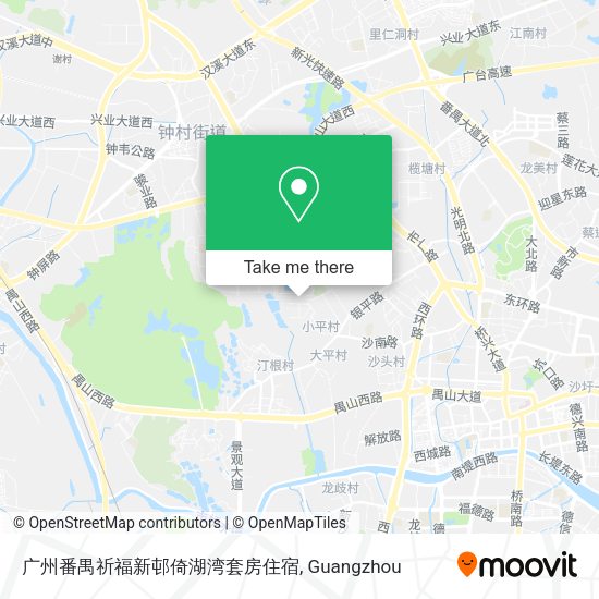 广州番禺祈福新邨倚湖湾套房住宿 map