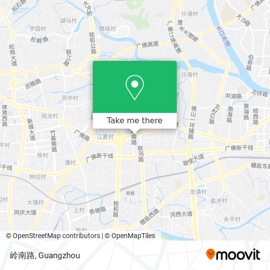 岭南路 map