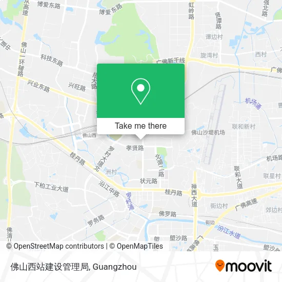 佛山西站建设管理局 map
