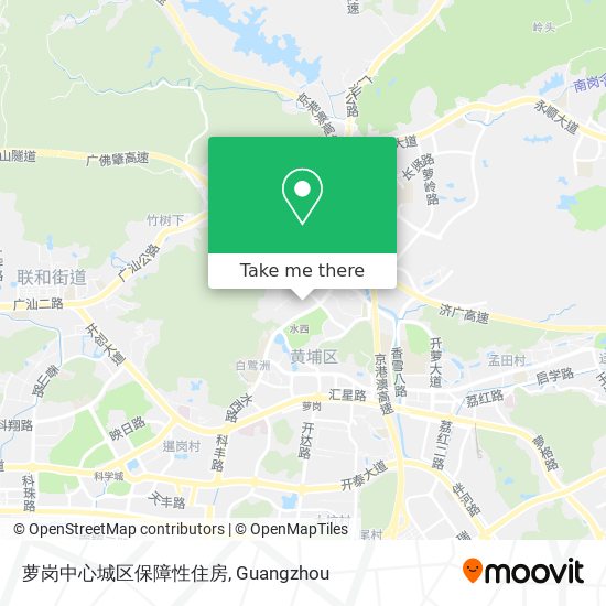 萝岗中心城区保障性住房 map