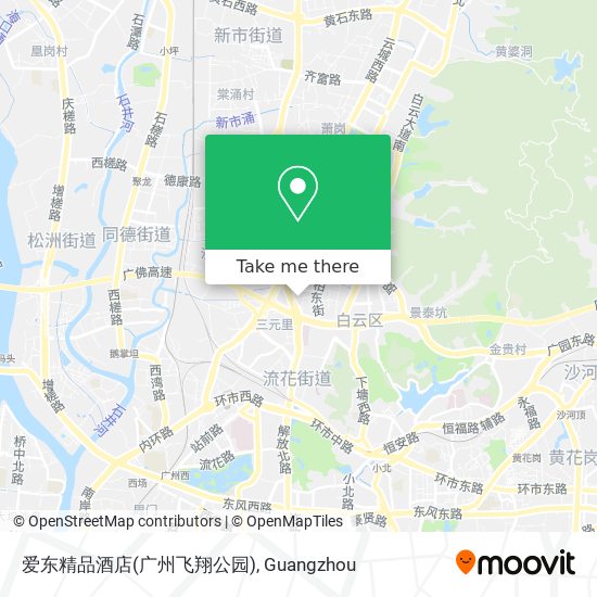 爱东精品酒店(广州飞翔公园) map