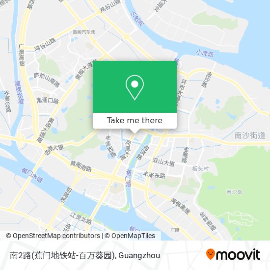 南2路(蕉门地铁站-百万葵园) map