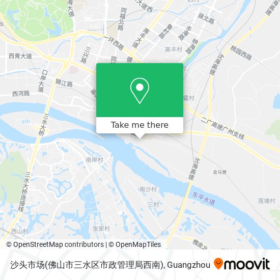 沙头市场(佛山市三水区市政管理局西南) map