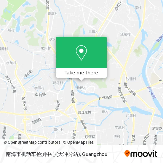 南海市机动车检测中心(大冲分站) map