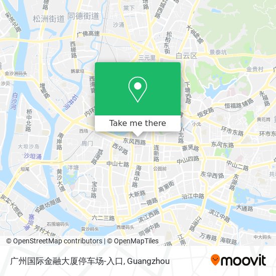 广州国际金融大厦停车场-入口 map